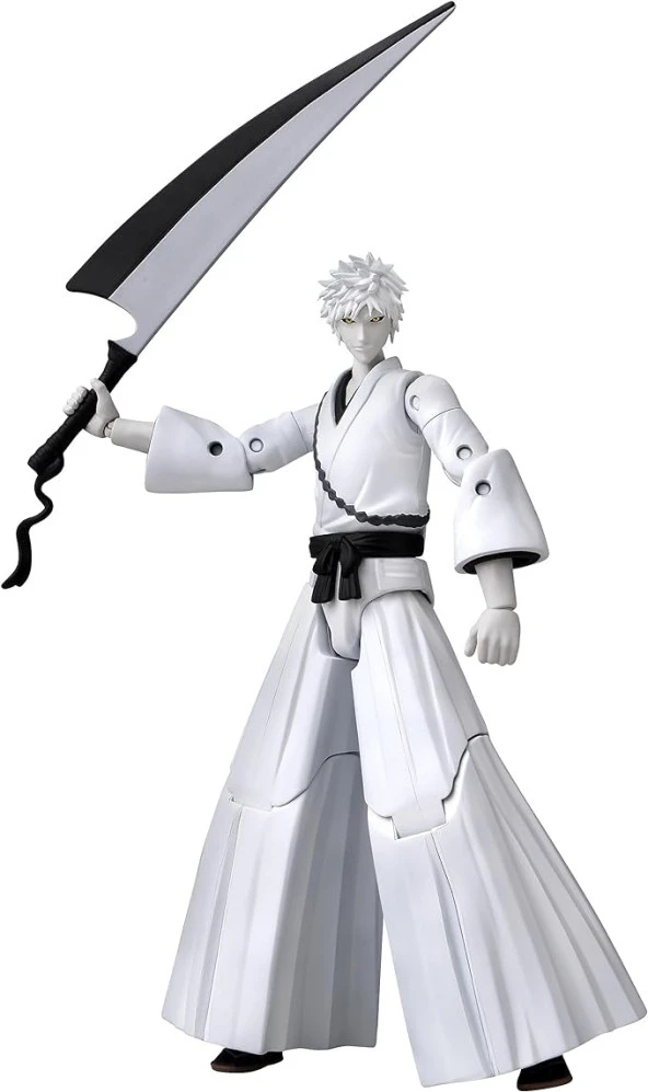 BANDAI 16 cm Beyaz Ichigo Kurosaki Poz Verilebilir Figür, Anime Heroes Bleach Serisi