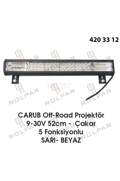 Carub Offroad Projek 9-30v 52 Cm Çakar 5 Fonks S.b Led Far