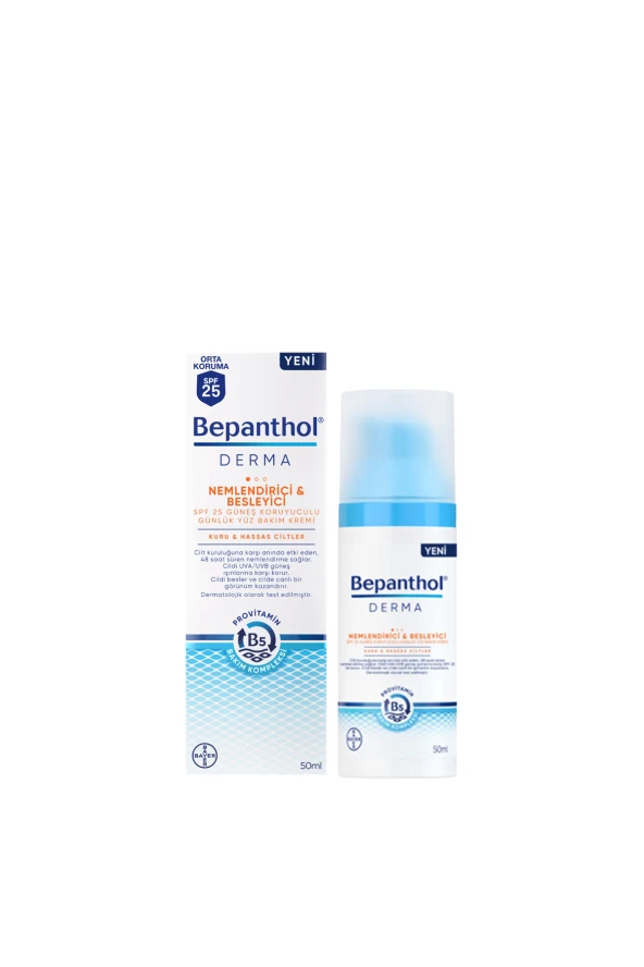 Bepanthol Derma Nemlendirici ve Besleyici Yüz Bakım Kremi Spf25 50ml