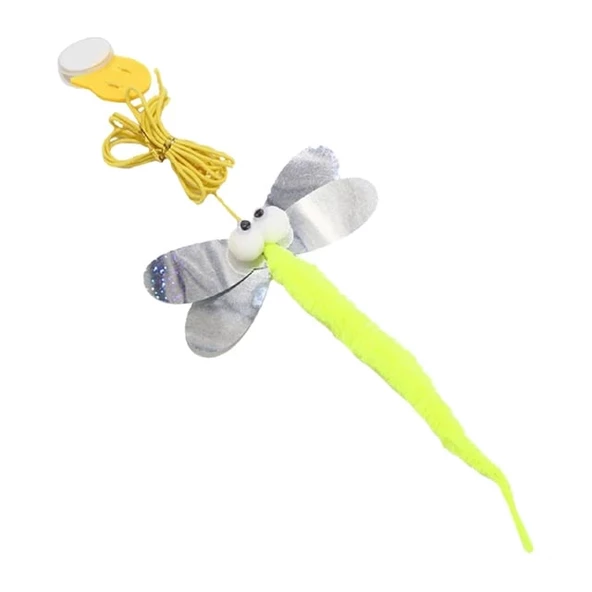 Periboia Elastik Kelebek Kedi Oyuncağı Vantuzlu Lastikli Kedi Kelebek Yakalama Egzersiz Oyuncağı - 2