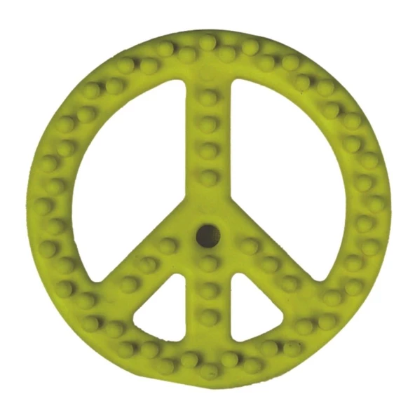 Periboia Kedi Köpek Diş Temizleyici Kaşıyıcı Sert Silikon Tırtıklı Yüzeyli Pet Oyuncağı Peace Bone - 2