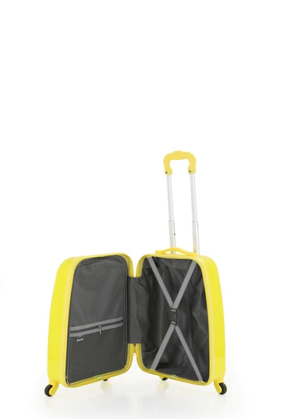 V307 ABS ÇOCUK VALİZ-SARI DALMAÇYALI - 4