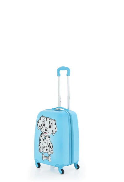 V307 ABS ÇOCUK VALİZ-MAVİ DALMAÇYALI - 2