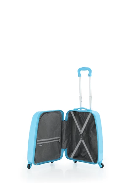 V307 ABS ÇOCUK VALİZ-MAVİ DALMAÇYALI - 4