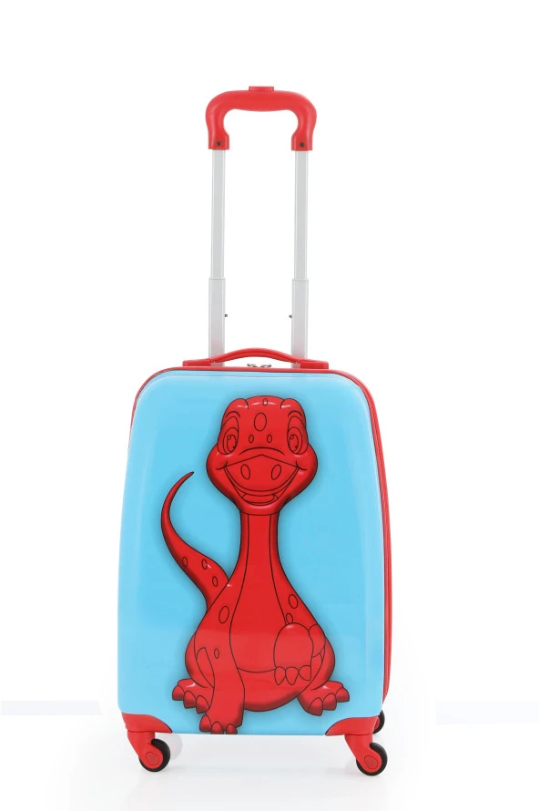 V307 ABS ÇOCUK VALİZ-KIRMIZI DİNOZOR ürün görseli
