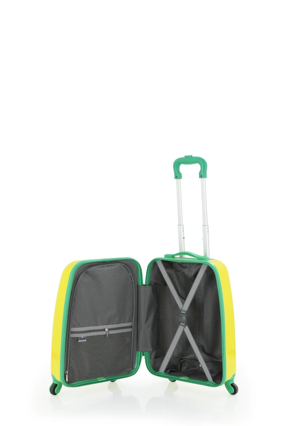 V307 ABS ÇOCUK VALİZ-YEŞİL DİNOZOR - 4