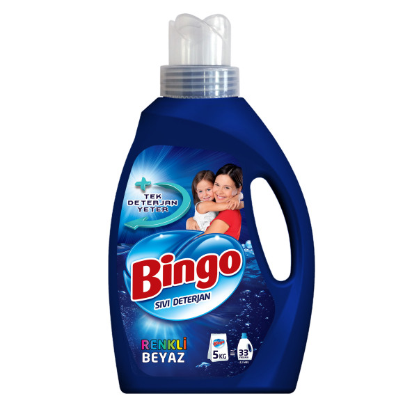 Bingo Matik Renkli Beyaz Sıvı Deterjan 33 Yıkama 2145 ml