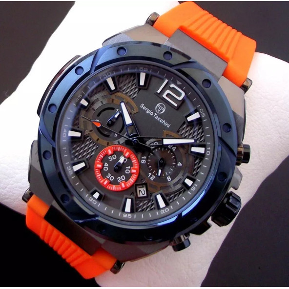 Sergio Tacchini ST.5.10003-4 Chronograph Sport Erkek Kol Saati - 2