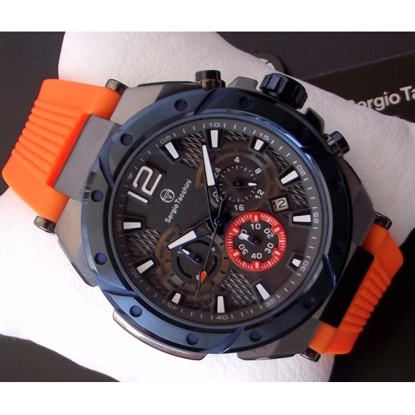 Sergio Tacchini ST.5.10003-4 Chronograph Sport Erkek Kol Saati - 6