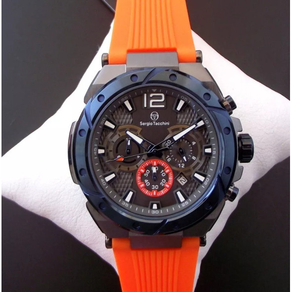 Sergio Tacchini ST.5.10003-4 Chronograph Sport Erkek Kol Saati - 7