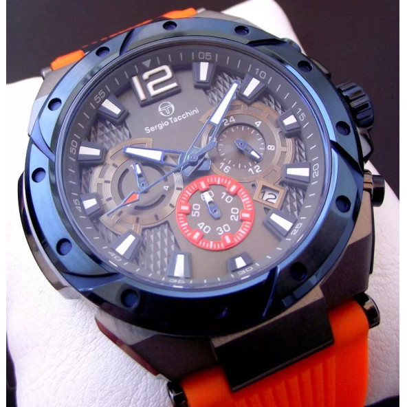 Sergio Tacchini ST.5.10003-4 Chronograph Sport Erkek Kol Saati - 10