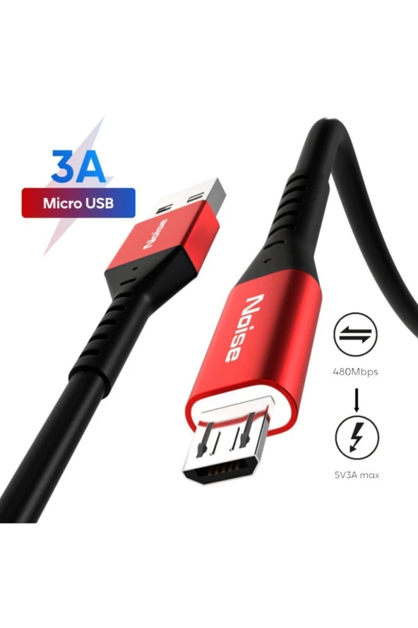 Lityum Teknoloji Samsung Huawei Micro Usb Beyaz Kablo 3 Metre Hızlı Şarj & Data Kablo Uyumlu