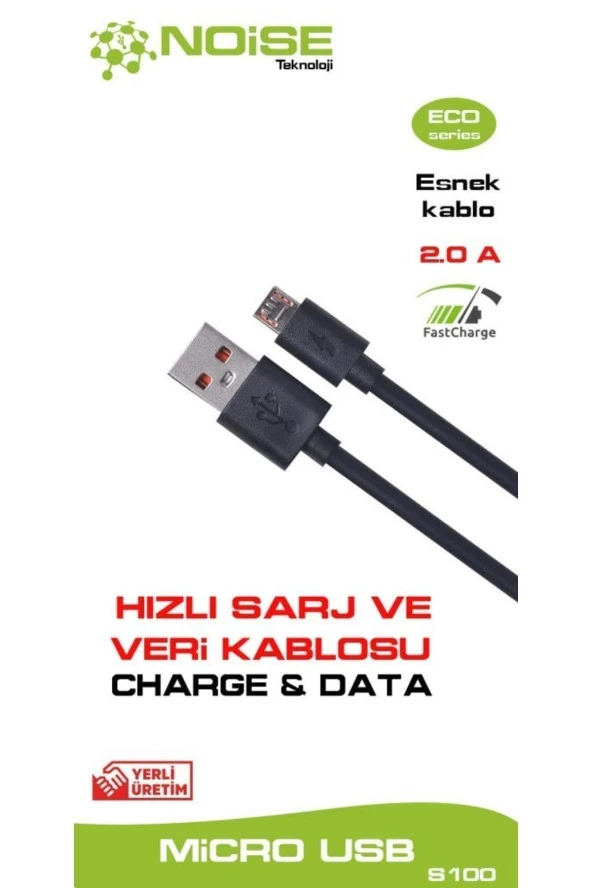 Lityum Teknoloji Micro Usb Şarj Ve Data Kablosu 2.0 A (1 METRE)