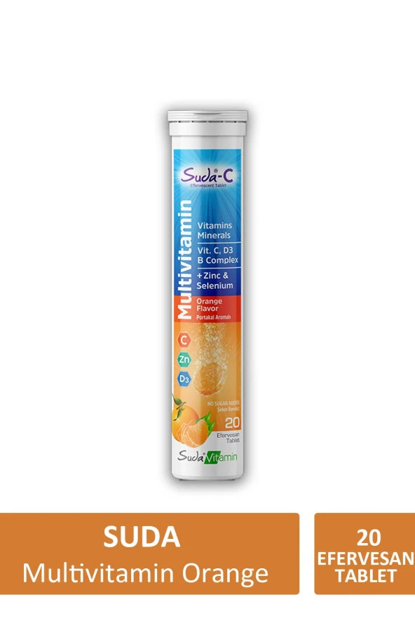 Suda Vitamin Multivitamin Orange 20 Efervesan Tablet