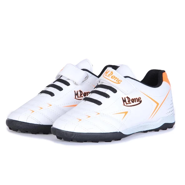 Mp 242-2102Ft Beyaz Cırtlı Halısaha Erkek Çocuk Futbol Ayakkabı - Resim 3