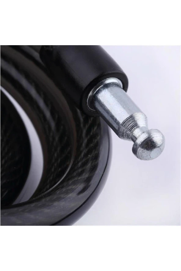Anahtarlı Çelik Kilit Bisiklet Motosiklet Bebek Arabası Scooter Anahtarlı Güvenlik Kilidi 12x120 - 6