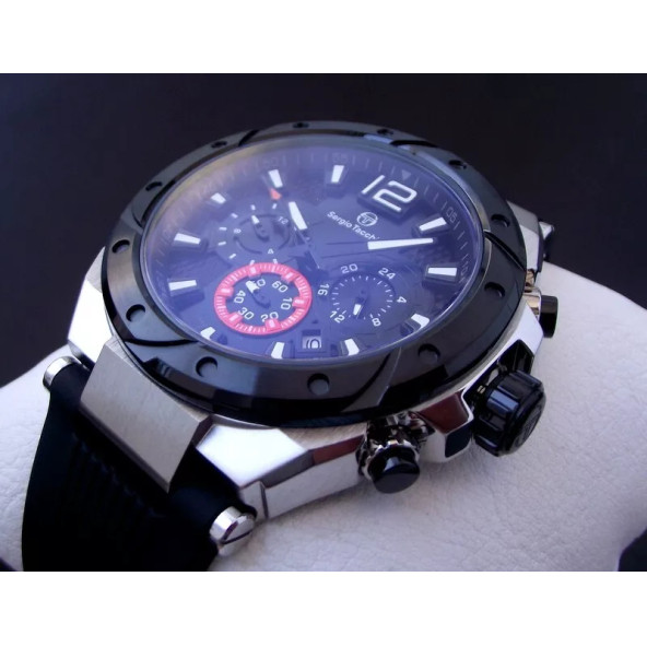Sergio Tacchini ST.5.10003-1 Chronograph Sport Erkek Kol Saati - Resim 4