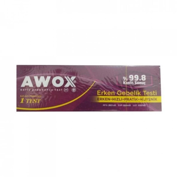 Awox Erken Gebelik Testi