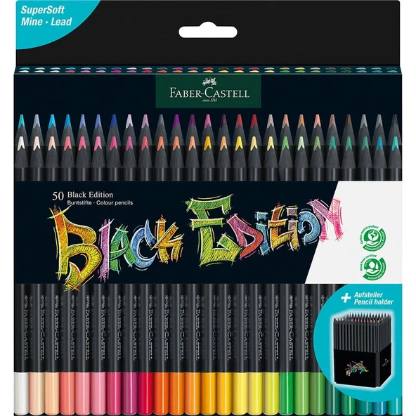Faber Castell Black Edition Kuru Boya Kalemi 50 Renk
