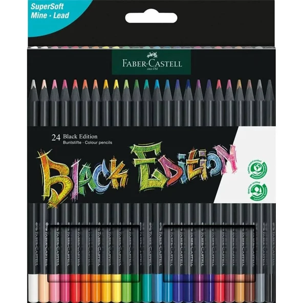 Faber Castell Black Edition Kuru Boya Kalemi 24 Renk