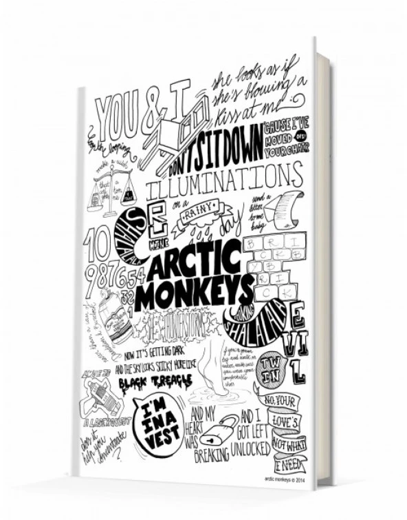 Deffter Music Of The Word Artic Monkeys 96 Yaprak Çizgisiz Sert Kapak Defter