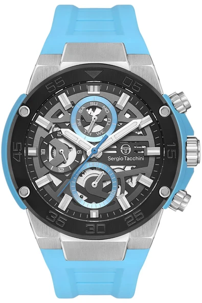 Sergio Tacchini ST.3.10006-4 Turkuaz Ton Çok Fonksiyonlu Erkek Kol Saati