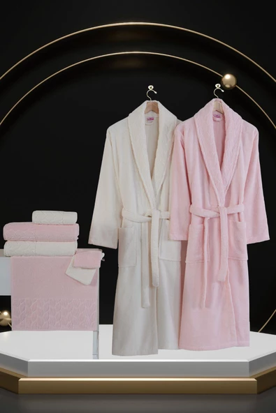 Nurpak Hazal 8 Parça Aile Bornoz Seti Kutulu - 12