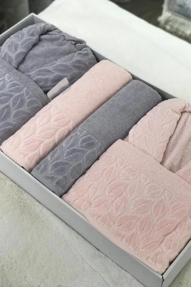 Nurpak Hazal 8 Parça Aile Bornoz Seti Kutulu - 7