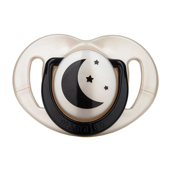 Mamajoo Sterilizasyon&Saklama Kutulu Black&Pearl Desenli İkili Ortodontik Emzik Gece&Gündüz / 0 Ay+ - 3