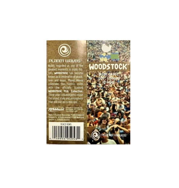 PLANET WAVES 1CAC2-10WS Woodstock Logolu 10 Adet İnce Pena 0.50mm - Resim 3