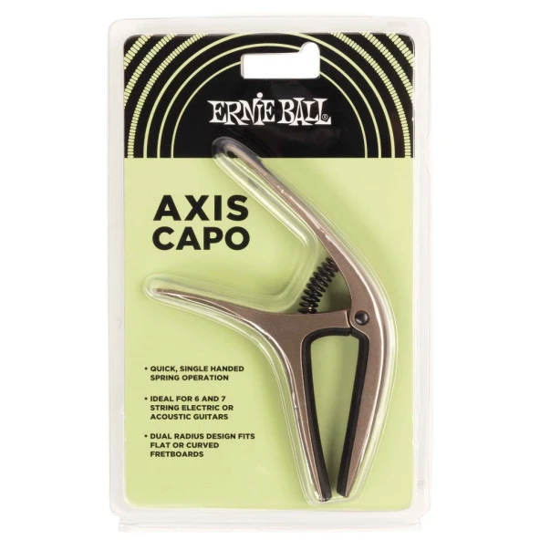 Ernie Ball P09608 Axis Dual Radius Capo Pewter Gitar Kapo