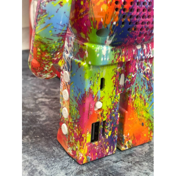 Sevimli  Kablosuz Bluetooth Ayıcık Desenli  Renkli Hoparlör - 3