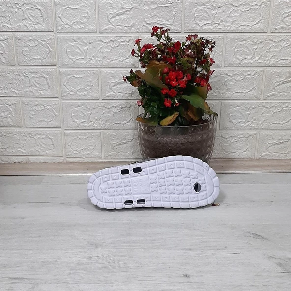 Calx TM Gri Beyaz Masaj Tabanlı Günlük Plaj Erkek Parmak Arası Terlik - 8
