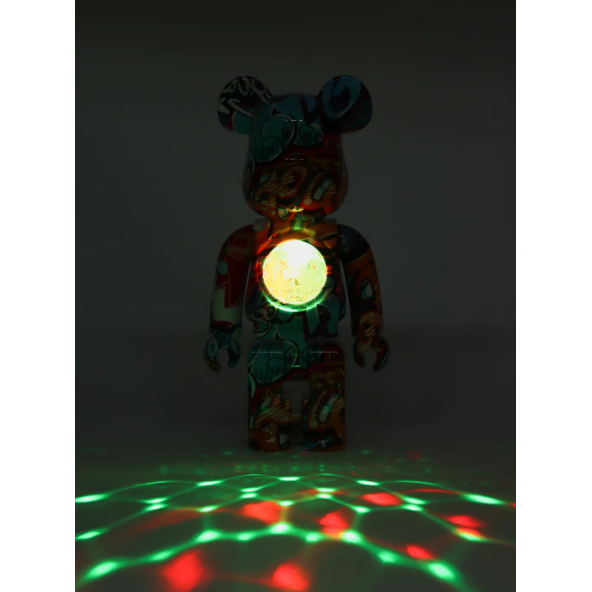 Karikatür Ayı Rgb Günbatımı Işığı Bluetooth Hoparlör  Tavan Gece Lambalı Tavan Projektörü - 6