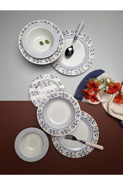 Jamuor Zanzibar Bonsai Porselen Yemek Takımı 4 Kişilik 16 Parça - 7
