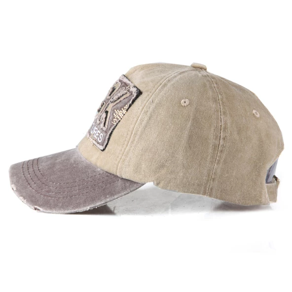 Valkyrie Rock Eskitme Trucker Şapka Unisex Metal Tokalı Ayarlanabilir Vintage Kahve - 4