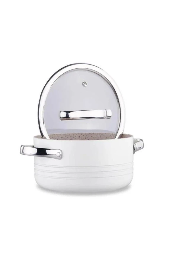 KORKMAZ A2619-2 LİNEA 7 PARÇA TENCERE SETİ VANİLYA - 3