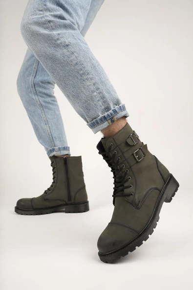Muggo M452 Garantili Kauçuk Sağlam Esnek Kışlık Su ve Soğuk Geçirmez Unisex Bağcıklı ve Fermuarlı Postal Bot - 4