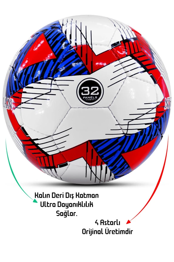 Telvesse Futbol Topu Profesyonel El Dikişli Ultra Dayanıklı Sert Zemin Halı Saha Topu 701 No:5 - 4