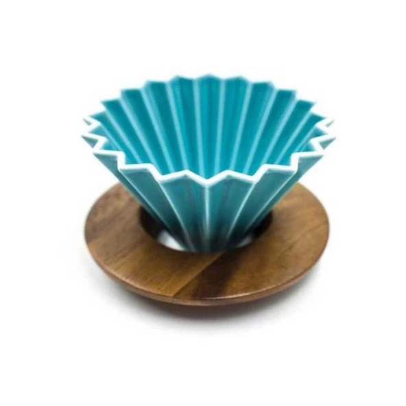 Epinox Ahşap Standlı Dripper - Turkuaz