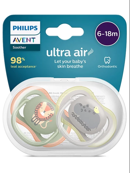 Philips Avent SCF085/17 Ultra Air Emzik 6-18 Ay 2li Erkek