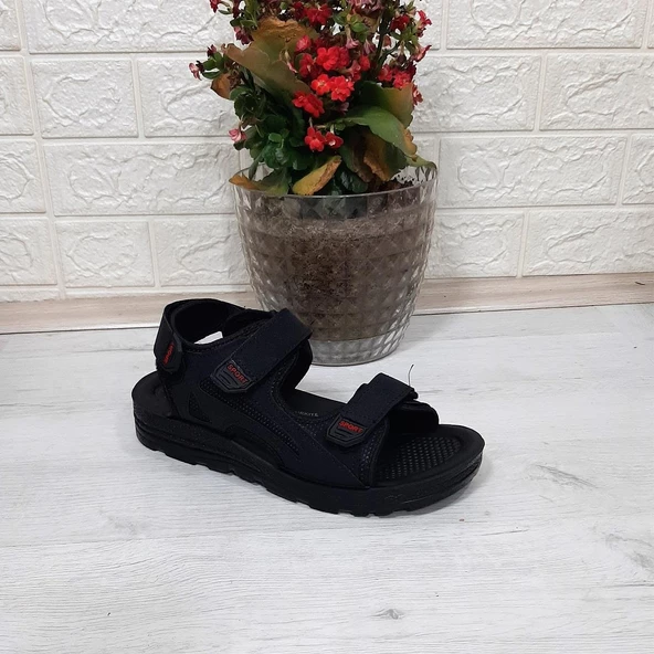 Fiyra GnPl Siyah Rahat Erkek Günlük Sandalet - 8