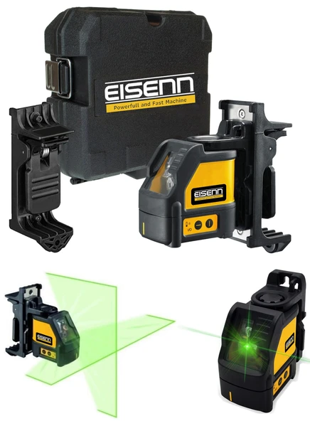 EISENN German EW088 K Otomatik Hizalamalı Yatay ve Dikey Yeşil Çizgi Lazer Çizgi Distomat