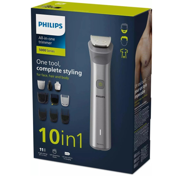 Philips 10 in 1 Çok Amaçlı Traş Bakım Seti Islak Kuru Kullanma, Beyaz