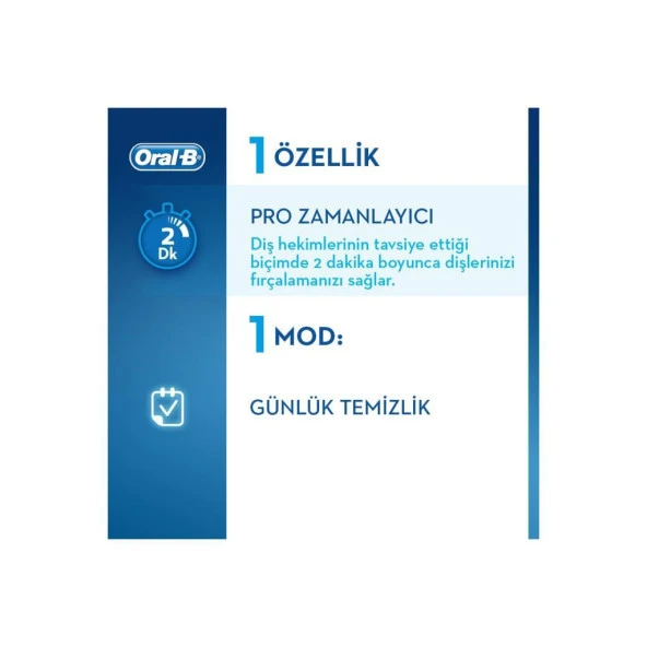 Oral-B Vitality D150 Şarj Edilebilir Diş Fırçası Cross Action+ 1 Yedek Başlık - 4