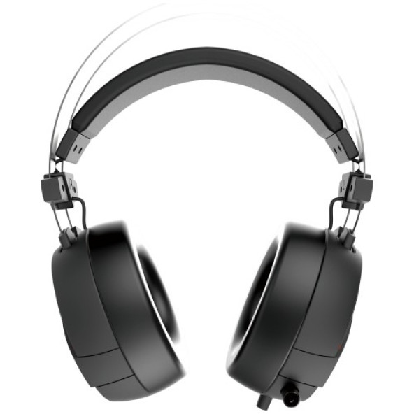 GAMDIAS STEREO USB+3.5MM JACK LED AYDINLATMA SİYAH GAMING MİKROFONLU KULAKLIK (HEBE-E1) - 2