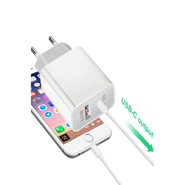 Şarj Cihazı Hızlı Şarj Aleti Pd 20w Qc3.0 Type-c Pd Usb Şarj Port Şarj Adaptörü - 6
