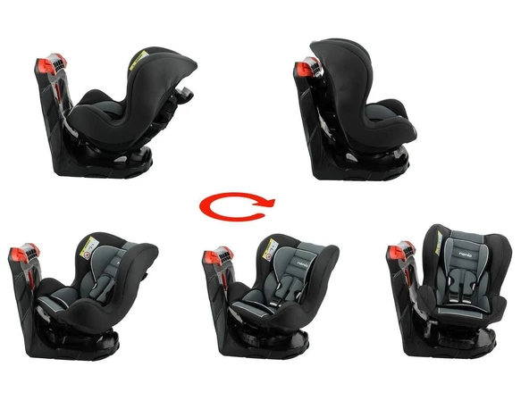 Comfymax Platinium 0-25 Kg 360 Derece Dönebilen Oto Koltuğu - Grey - 3