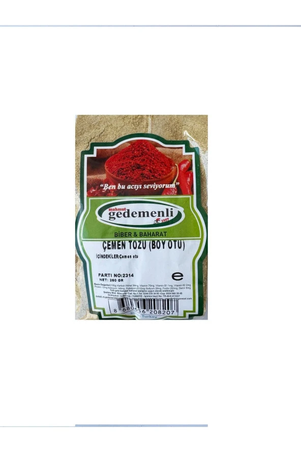 ÇEMEN TOZU (BOY OTU) 250 GR ürün görseli