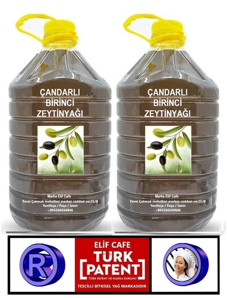 Elif Cafe Çandarlı Birinci Zeytinyağı 5 lt Pet Şişe zeytinyağı 5 litre 2 adet